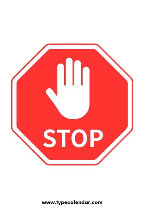 Print large, eye-catching stop signs for free with our customizable templates. Great for traffic control or safe play areas for kids. Stop Sign Art Preschool, Stop Sign Printable, Stop Sign Template, Stop And Go Signs Printable Free, Stop Sign For Classroom, Road Signs Printable Free, Stop Signs Printable, Go Sign Traffic, Personal Reference Letter