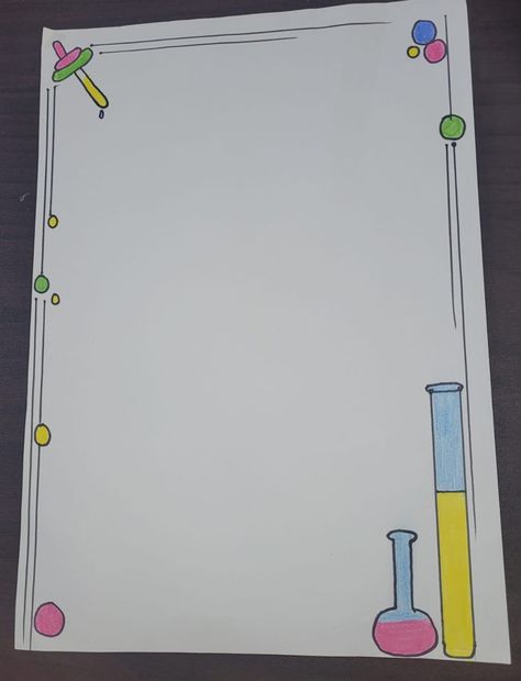 Border For Science Project, Border Design For Chemistry, Border Design For Chemistry Project, Chemistry Project Border Design, Science Project Border Design, Chemistry Border Design, Chemistry Assignment Front Page, Border Design For Science, Border Design Science