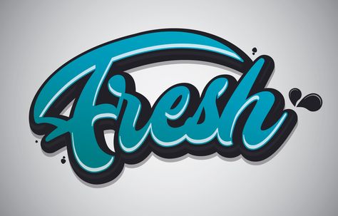 Feeling Fresh #logo #illustration #typography @ytd13 Water Typography Design, Fresh Logo Typography, Hungry Typography, Surf Typography, Expressive Typography Illustration, Fresh Typography, Fresh Logo, Logo Typography, Illustration Typography