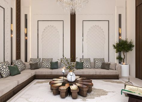 Islamic Majlis, 3dmax Vray, Islamic Center, Advertising Product, Living Room Design Inspiration, Drawing Room, Dream House Decor, Design Architecture, Display Cabinet