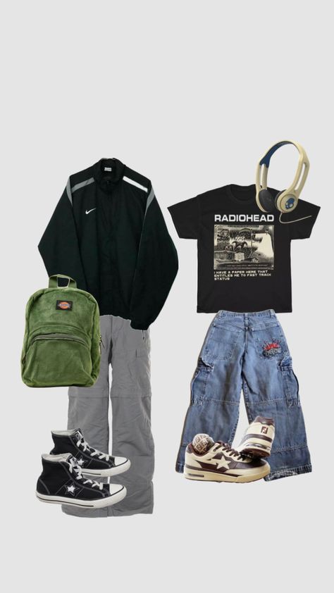 Baggy Clothes, Tomboy Style Outfits, Cool Fits, Swaggy Outfits, Outfits Men, Tomboy Fashion, Alternative Outfits, Vintage Clothes, Dream Clothes