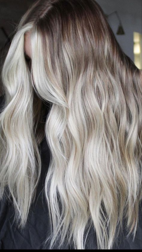 Balayage Blonde Hair Dark Roots, Dark Roots Blonde Hair Balayage, Balayage Beige, Ash Blonde Hair Balayage, How To Darken Hair, Balayage Long Hair, Wedding Hair Colors, Hair Inspired, Strawberry Blonde Hair Color