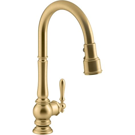 K-99259-SN,VS,CP Kohler Artifacts® Pull Down Single Handle Kitchen Faucet & Reviews | Wayfair Kohler Artifacts, Smart Faucet, Touchless Kitchen Faucet, Kohler Kitchen, Touchless Faucet, Retractable Hose, Bar Faucet, Single Handle Kitchen Faucet, Water Usage