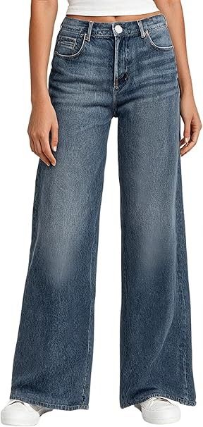 Amazon.com: AnotherChill Women's Sweatpant Jeans Print Denim Sweatpants High Waisted Full-Length Wide Leg Pants Baggy Comfort Faux Jeans (Dark-Blue, X-Small) : Clothing, Shoes & Jewelry Dark Blue Jeans Women, Denim Sweatpants, Jeans Print, Pants Baggy, Fashion D, Print Denim, Dark Blue Jeans, Amazon Shopping, Printed Denim