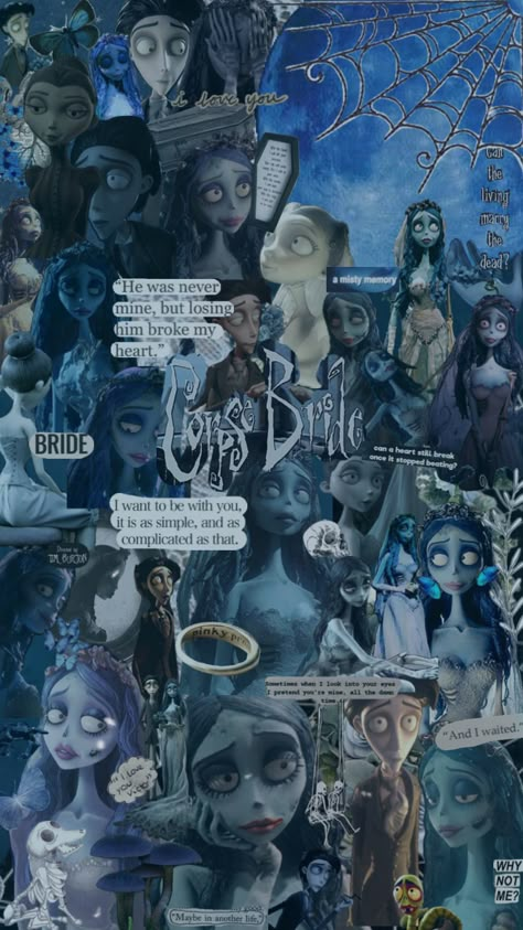 corpse bride!! 💙 #corpsebride #corpsebridemovie #corpsebridecollage #corpsebridemily #corpsebrideaesthetic #corpsebrideemily #corpsebridevictor Emily Corpse Bride Aesthetic Wallpaper, A Corpse Bride Wallpaper, Crops Bride Wallpaper, Corpse Bride Collage Wallpaper, The Crops Bride, Corpse Bride Wallpaper Ipad, Corse Bride Wallpaper, Corpse Bride Matching Wallpaper, Corps Bride Wallpapers