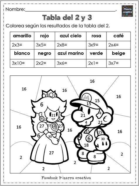 La Tabla Del 3 Para Niños Ejercicios | Ejercicios Tablas C06 Handwriting Worksheets For Kids, Kids Lab, Spanish Classroom Activities, Color By Number Printable, Bilingual Classroom, Math Coloring, Math Activities Preschool, Afterschool Activities, Drawing Tutorial Easy