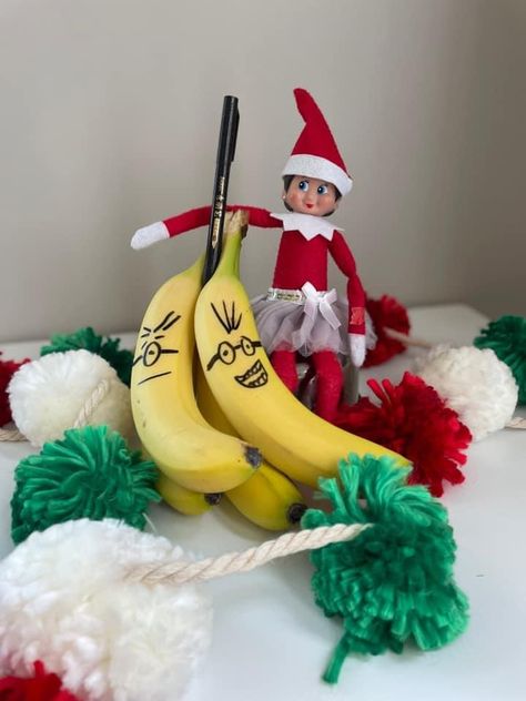 Bananas, Elf On The Shelf, Elf, Drawings, Minions