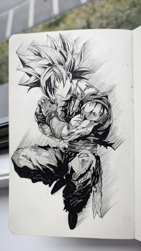 Anime Sketch Goku, Pencil Drawings Anime Characters Sketch, Dragon Ball Artwork Drawing, Goku Sketch Pencil, Goku Drawing Sketch, Goku Art Drawings, Dragon Ball Z Drawings, Goku Sketch, Dragon Ball Drawing