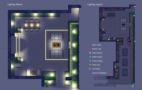 Lighting Analysis, Lighting Plan Design Layout, Lighting Plan Interior, Architecture Lighting Diagram, Light Mapping Architecture, Led Light Detail Drawing, Lighting Layout, Materials Board Interior Design, Pop False Ceiling Design