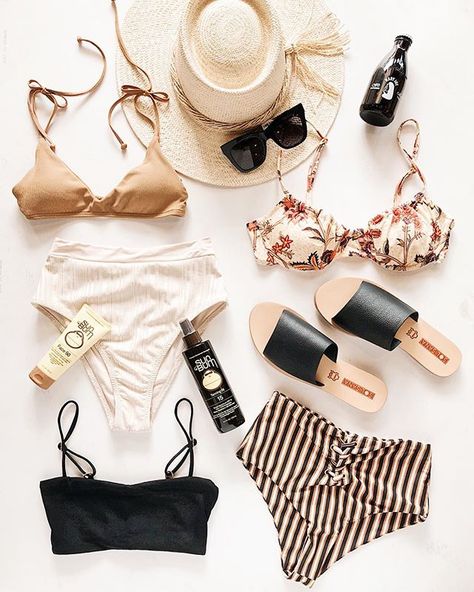 Swimwear Flatlay, Beach Wear, Spring Summer Outfits, Cute Fashion, Beach Outfit, Bathing Suits, Fashion Inspo Outfits, Summer Outfits, Summer Fashion