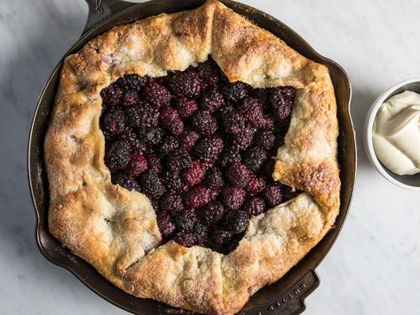 Learn to make this best-ever Cast-Iron Blackberry Galette with Whipped Mascarpone recipe at Food & Wine. Blackberry Galette, Mascarpone Recipe, Rum Raisin Ice Cream, Whipped Mascarpone, Mascarpone Recipes, Blackberry Recipes, Galette Recipe, Iron Skillet Recipes, Buttermilk Chicken