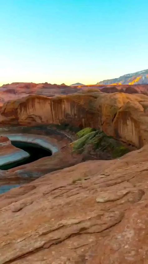 wandering_the_states on Instagram: Sunset at Reflection Canyon 😻 Have you been ?❣️ . Drop a ❤ in comments if you like this post! . . Shot By 📸 @thewildiswaiting . . Follow… Aravaipa Canyon, Sunset In Arizona, Grand Canyon Sunset, Reflection Canyon Utah, Sunset Crater Volcano National Monument, Travel Destinations, Natural Landmarks, Travel, Instagram