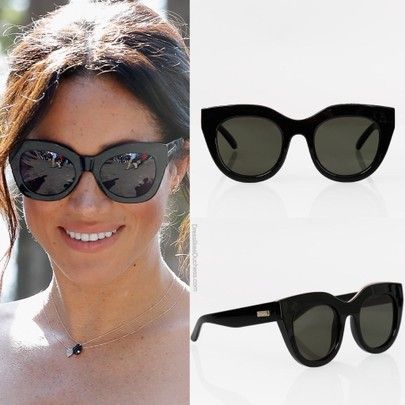 Le Specs Air Heart Sunglasses, Heart Sunglasses, Le Specs, Style Clothes, Black Sunglasses, Meghan Markle, Kate Middleton, Cambridge, Rayban Wayfarer