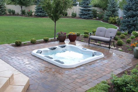 SpaVault In Ground Hot Tub Installation Kit Inground Hot Tub, Sunken Hot Tub, Hot Tub Landscaping, Hot Tub Designs, Hot Tub Patio, Portable Hot Tub, Hot Tub Deck, In Ground Spa, Hot Tub Backyard