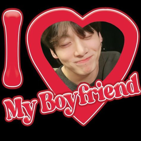 Jungkook Heart Pose, Boyfriend Kpop, Boyfriend Tshirt, I Love My Boyfriend, Love My Boyfriend, Bts Lyric, First Love Bts, I Love Bts, My Boyfriend