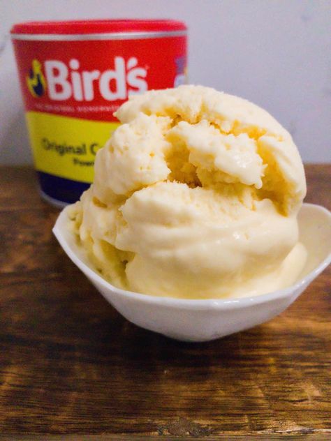 Birds Ice Cream with canister Birds Custard, Custard Powder Recipes, Custard Ice Cream Recipe, Bird's Custard, Cranberry Orange Shortbread Cookies, Pudding Bread, Custard Ice Cream, Pudding Custard, Steam Table