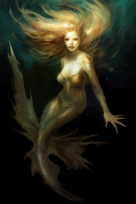 Beautiful Blonde Mermaid - Mermaid Poem Mermaid Spirit, Blonde Mermaid, Blond Mermaid, Flowy Hair Drawing, Classical Art Mermaid, Blonde Mermaid Art, Mermaid Poems, Old Mermaid Art, Flowy Hair