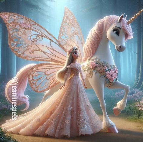 @jeaninespets Real Unicorn Pictures, Fairy Cartoon, Flamingo Vector, Unicorn Artwork, Unicorn And Fairies, Real Unicorn, Pink Wallpaper Girly, Unicorn Pictures, Dreamy Artwork