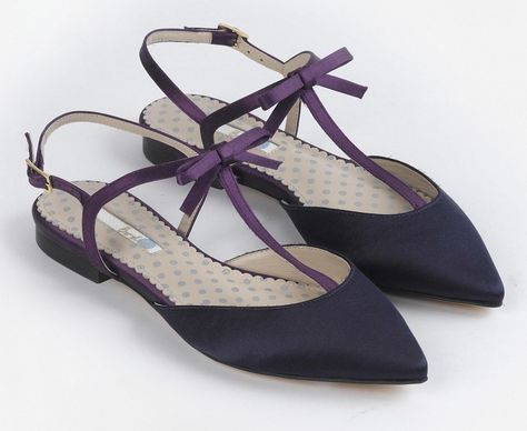 T Strap Shoes, Glitter Flats, Saddle Shoes, Best Flats, Pointed Flats, Bleu Violet, Bow Flats, Shoe Closet, Purple Fashion