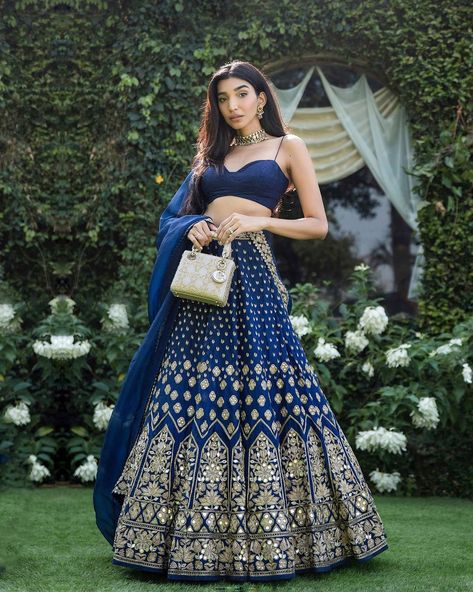 Arpita Mehta Official Page on Instagram: “@juhigodambe in our royal blue bridal lehenga set.💙 Shop this look online on www.arpitamehtaofficial.com For further enquiries please…” Shaadi Outfits, Indian Fits, Wedding Fits, Desi Fits, Lehenga Choli Designs, Mirror Work Lehenga, Outfits Indian, Indian Outfits Lehenga, Heavy Dresses