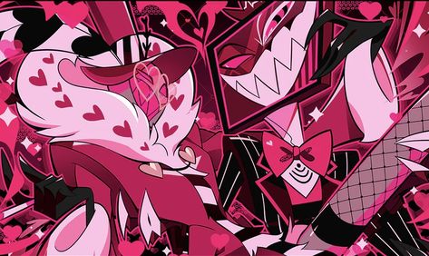 Valentino Hazbin, Charlie Vaggie, Castlevania Wallpaper, Valentine Banner, Valentines Art, Taking Selfies, Vivziepop Hazbin Hotel, Hotel Art, Computer Wallpaper