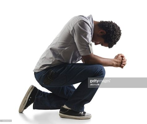 Kneeling Photography, Person Kneeling Drawing Reference, Man On Knees Pose Drawing, Kneeling Pose Reference, Man Kneeling, Man Praying, On His Knees, Figure Reference, Anatomy Poses