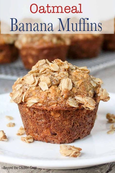 Enjoy Oatmeal Banana Muffins—simple, delicious, and great for breakfast or a snack! Made with ripe bananas and hearty oats, they're a wholesome treat that's easy to make. Bake a batch today and savor homemade goodness in these muffins! Oatmeal Banana Muffins, Best Banana Muffins, Homemade Muffins Recipe, Delicious Banana Bread Recipe, Delicious Muffins, Banana Oatmeal Muffins, Oatmeal Banana, Banana Oat Muffins, Banana Muffin