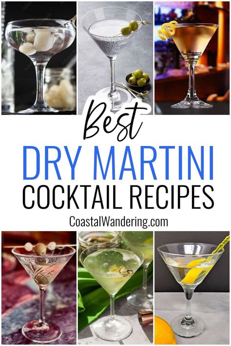 Savory Martini Recipes, Easy Martini Recipes, Gin Martini Recipes, Sweet Martini Recipes, Vodka Martini Recipes, Dry Martini Recipe, Easy Martini, Dry Gin Martini, Drinks With Sprite