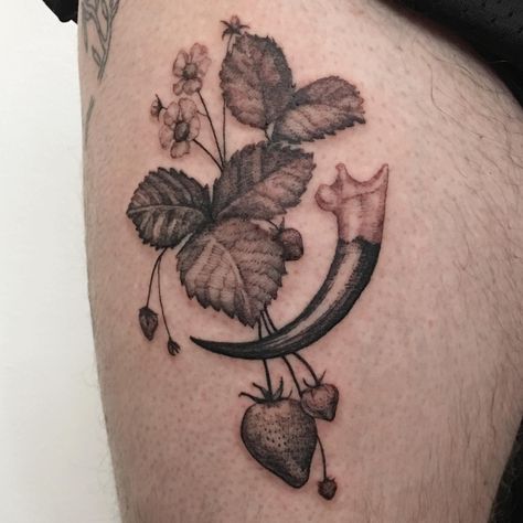 Strawberries & Owl Talon by Samantha Mancino at Ink Ink Tattoo Venice CA Talon Tattoo, Owl Talons, Character Tattoos, Mom Tattoo Designs, Mom Tattoo, Mom Tattoos, Tat Ideas, Tattoo Ink, Tattoos Ideas