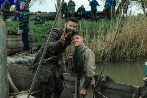 Mark Rowley as Finan (left) and Ewan Mitchell as Osferth in The Last Kingdom Season 4 Last Kingdom Cast, The Last Kingdom Cast, Mark Rowley, The Last Kingdom Series, Destiny Is All, Uhtred Of Bebbanburg, Alexander Dreymon, Ewan Mitchell, Aemond Targaryen