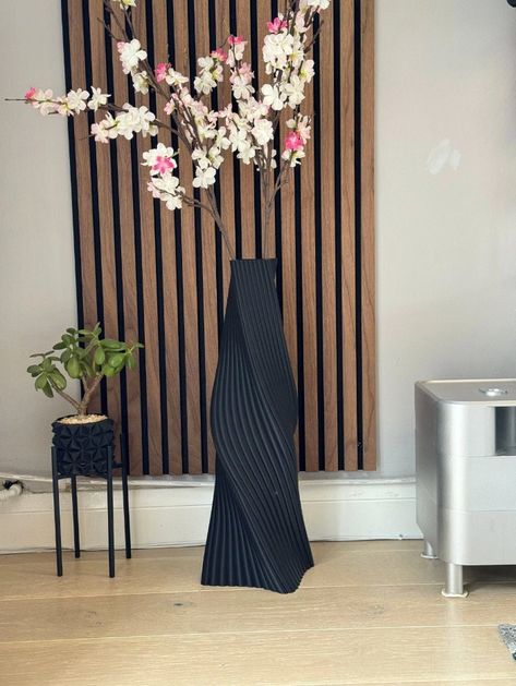 Pampas Vase, Dried Flowers Vase, Vase Floor, Resin Dried Flowers, Floor Standing Vase, Pampas Grass Vase, Large Floor Vase, Flowers Vase, Black Vase