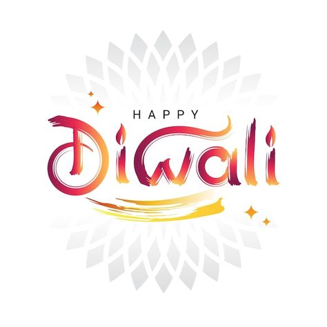 Calligraphy Lettering, Dry Brush, Brush Calligraphy, Calligraphy Letters, Happy Diwali, Dry Brushing, Vector Photo, Diwali, Premium Vector