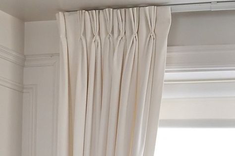 Three Decorating Trends You Need To Be Warned About Pinch Pleat Curtains On Track, Curtains On Track, French Pleat Curtains, Pinch Pleat Draperies, Pinch Pleat Drape, Victorian Interior Design, Pleated Drapery, Pleat Curtains, Pleated Drapes