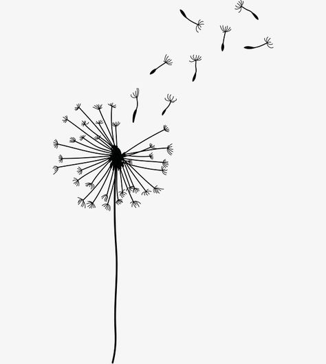 Line Drawing Dandelion, Cartoon Dandelion Flower, Embroidery Designs Line Art, Dandelion Doodle Simple, Drawing Of Dandelion Flower, Dandelions Doodles, Drawing Of A Dandelion, Dandelion Puff Drawing, Dandelion Tattoo Drawing