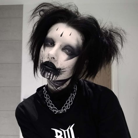 Corpse Paint Makeup, Masc Makeup, Cute Emo Outfits, Corpse Paint, Paint Makeup, Carnival Makeup, Alternative Makeup, Art Makeup, Halloween Costumes Makeup