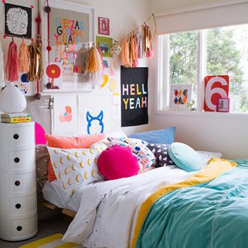 Girls Room Accessories, Colorful Bedroom Design, Teenage Room Decor, Teenage Room, Decor Ikea, Girl Bedroom Designs, Perfect Bedroom