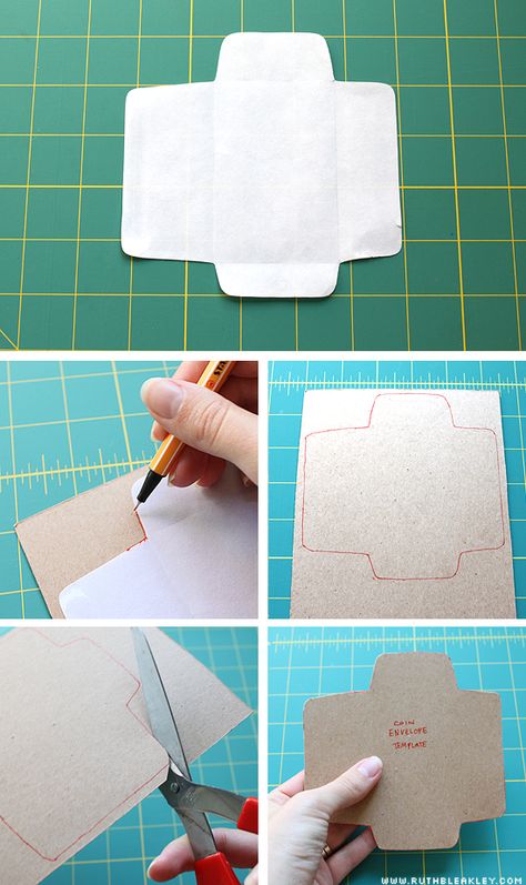 Poppytalk: Tutorial: Easy Tiny Envelopes Envelope Printable, Envelope Tutorial, Tiny Envelopes, Small Envelope, Printable Envelope, Diy Envelope, Small Envelopes, Mini Envelopes, Envelope Template