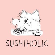 Sushi Quotes, Sushi Funny, Tumblr Drawings, Funny Tumblr, Sushi Art, Kawaii Shop, Crazy Cat, Work Humor, Simple Doodles