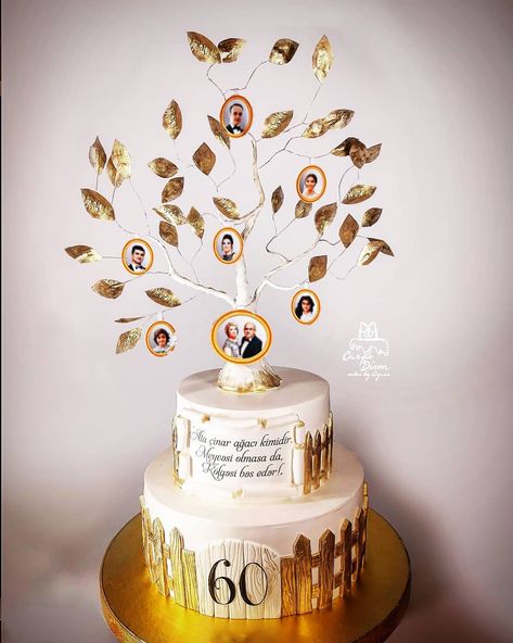 Family Tree Birthday Cake, Family Tree Cake Ideas, Family Tree Cakes, Cake Decorating Set, Simple Cake Designs, Simple Cake, Tree Cake, Tree Cakes, Easy Cake