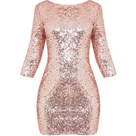 Eida Rose Gold Sequin Bodycon Dress ($43) ❤ liked on Polyvore featuring dresses, sequin embellished dress, rose gold dress, pink sequin dress, pink body con dress and sequin dresses Rose Gold Clothes, Dress Rose Gold, Rose Gold Party Decor, Pink Sequin Dress, Rose Gold Dress, Dresses Sequin, Rose Gold Party, Sequin Dresses, Sequin Sleeve