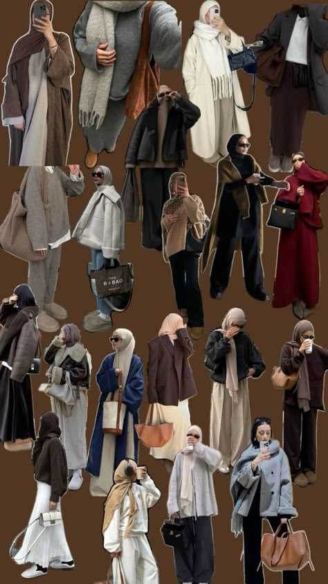 Hijabi Fashion Autumn, Fall Hijabi Outfits Aesthetic, Hijabi Knitwear Outfit, Modest Fall Outfits Hijab, Winter Outfits Aesthetic Hijabi, Cozy Hijab Outfit, Hijab Outfit Fall, Hijabi Outfits Fall, Autumn Hijabi Outfits