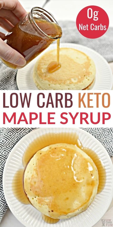 Keto Syrup Recipe, Keto Maple Syrup, Pancakes And Syrup, Maple Syrup Recipes, Keto Sauces, Breakfast Low Carb, Recetas Keto, Keto Recipes Dinner, Low Carb Dinner Recipes