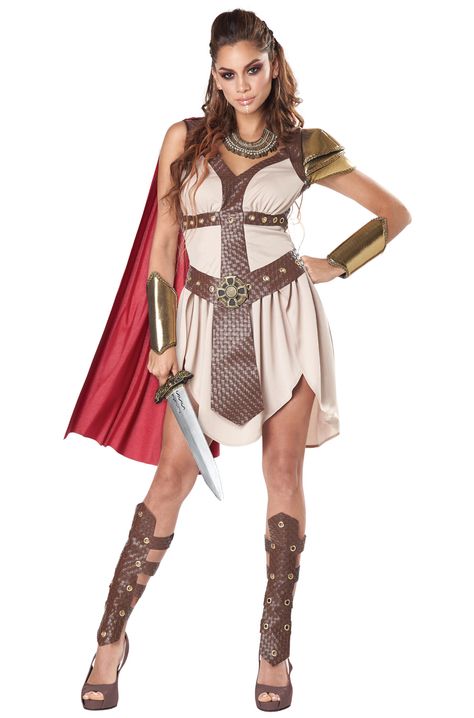 Warrior Outfits Female, Gladiator Outfit, Wizard Of Oz Dorothy Costume, Lady Warrior, Gladiator Costumes, Edgy Fall Outfits, Dorothy Costume, Warrior Costume, Warrior Outfit