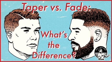 Men’s Hairstyles: What’s the Difference Between a Taper and a Fade? Different Fades, Kinds Of Haircut, Barber Accessories, Mid Fade, Tapered Hair, Best Barber, Tapered Haircut, Low Fade, Diy Haircut