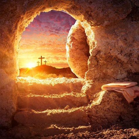 Jesus Tomb Pictures, Jesus Tomb, Church Backgrounds, Church Media Design, Resurrection Day, Jesus Is Risen, Jesus Christ Painting, Spiritual Images, Jesus Christ Artwork