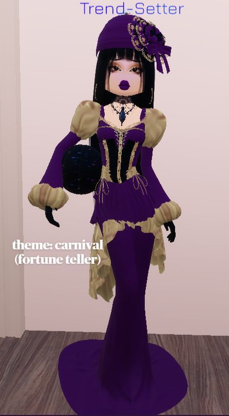 Dress To Impress Theme Fortune Teller, Fortune Teller Dti Outfit, Fortune Teller Dress To Impress, Halloween Dti, Halloween Fashion Outfits, Dti Theme, Halloween Costumes To Make, Popular Costumes, Carnival Dress