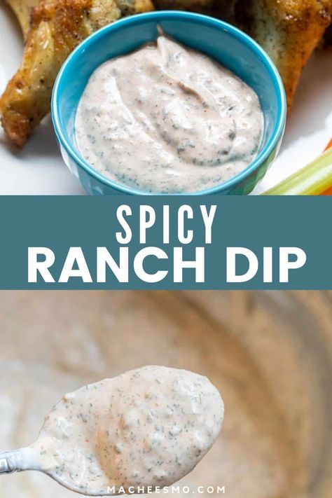 Spicy Ranch Dressing Recipe, Spicy Ranch Dip, Vegetable Dip Recipe, Spicy Ranch Dressing, Adobe Sauce, Ranch Dip Recipe, Spicy Ranch, Ranch Dipping Sauce, Chipotle Ranch