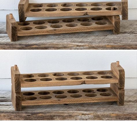 Egg Holder Wood, Egg Holder Diy, Wood Egg Holder, Restauration Hardware, Decorative Eggs, Wood Eggs, Wood Scraps, Egg Storage, Classic Farmhouse