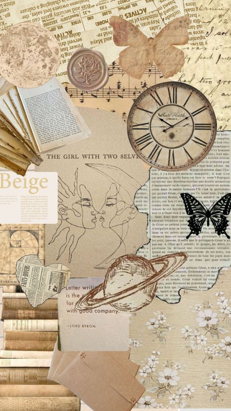 #wallpaper #baige #paper # Jornal Wallpaper, Scrapbook Wallpaper, Aesthetic Collages, Scrapbook Fonts, Wal Paper, Stick N Poke, Vintage Paper Background, Paper Background Design, Wallpaper Collage