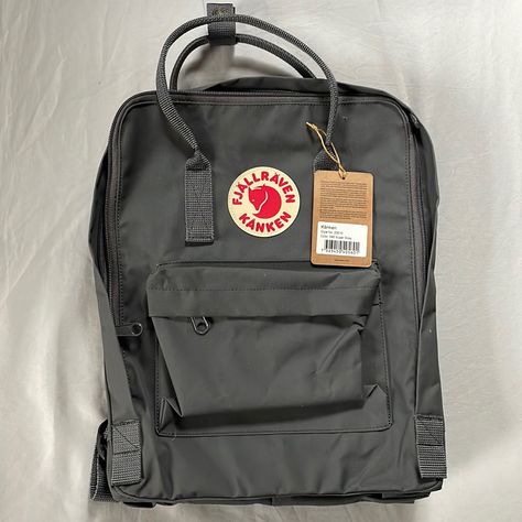 The Og. Enough Said. 11” X 14” X 4.5” (All Measurements Approximate) Grey Kanken, Fjallraven Kanken Backpack Aesthetic, Kanken Backpack Aesthetic, Dream Backpack, Collage Backpack, Mochila Fjallraven Kanken, Backpack Fjallraven, Uni Bag, Messanger Bag